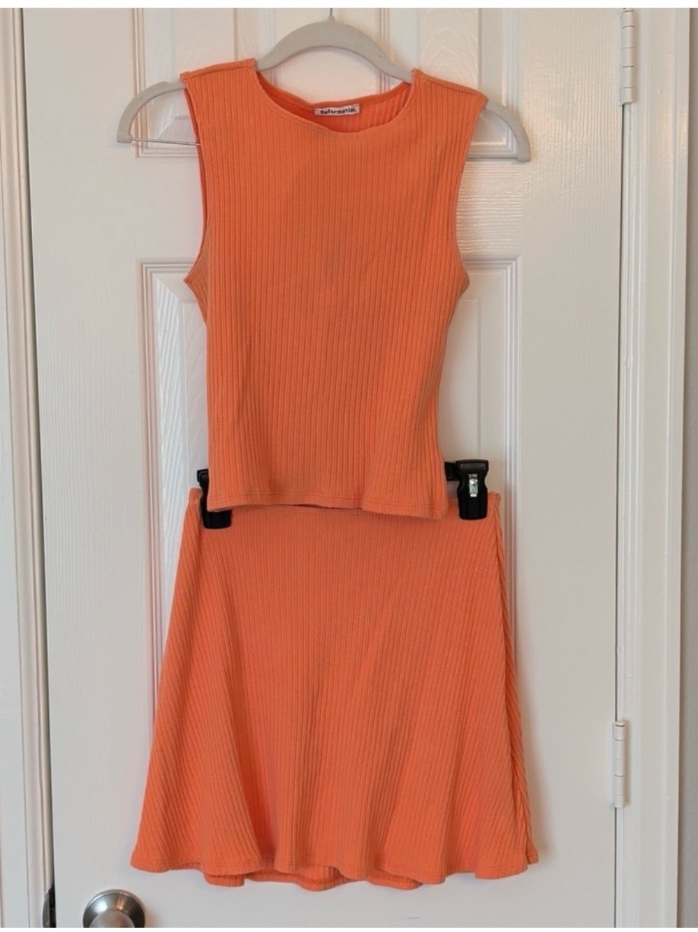 Reformation Andres Ribbed Skirt Set - Picture 2 of 2